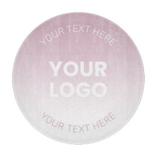 Planche À Découper Votre logo Ombré moderne rose poussiéreux et bla
