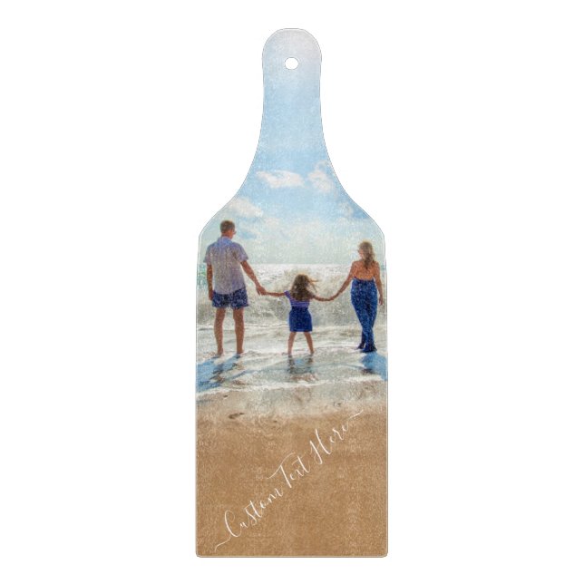 Planche À Découper Votre tableau de découpe photo avec texte personna (Devant)