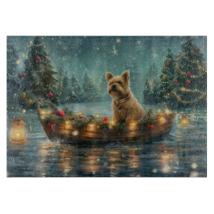 Planche À Découper Voyage festif de Noël de Cairn Terrier