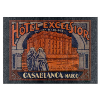 Planche À Découper Voyage Vintage, Casablanca au Maroc, Afrique