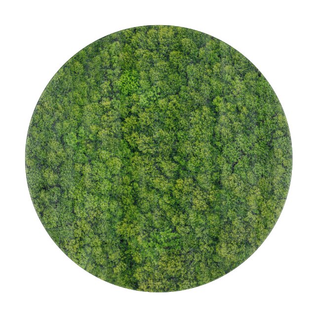 Planche À Découper Vue aérienne sur la forêt, vue supérieure, espace  (Devant)