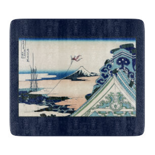 Planche À Découper Vue du temple Honganji sur le mont Fuji Gravure su
