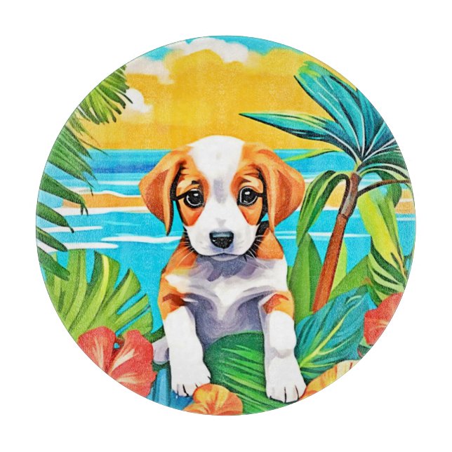 Planche À Découper Vue Plage Pup Paradise (Devant)