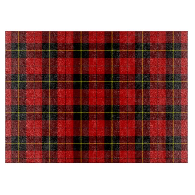 Planche À Découper Wallace tartan rouge noir plaid (Devant)