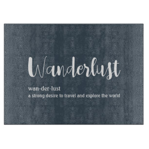 Planche À Découper Wanderlust définition blanc gris bleu couleur