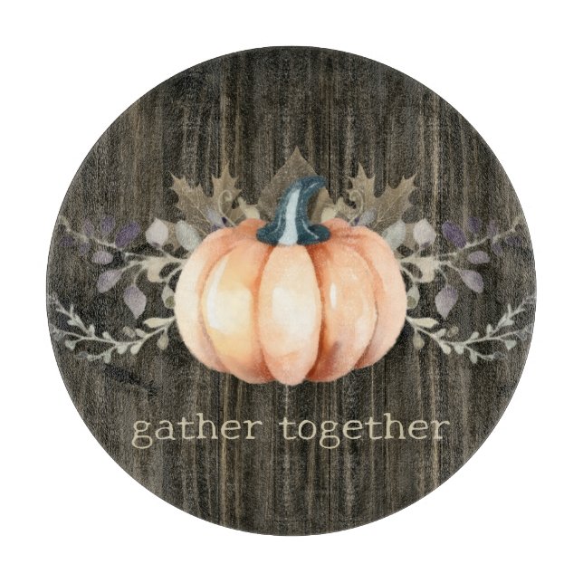 Planche À Découper Watercolor Pumpkin (Devant)