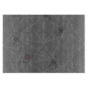 Planche À Découper Web et citrouilles d'araignées d'Halloween