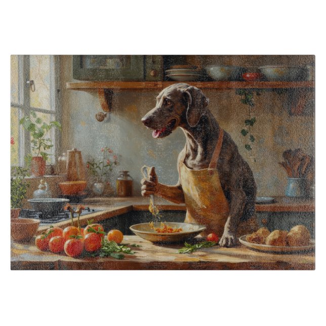 Planche À Découper Weimaraner cuisine dans la cuisine (Devant)