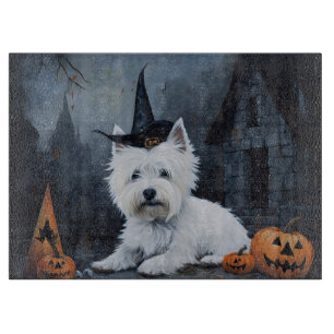 Planche À Découper West Highland White Terrier Citrouille Halloween