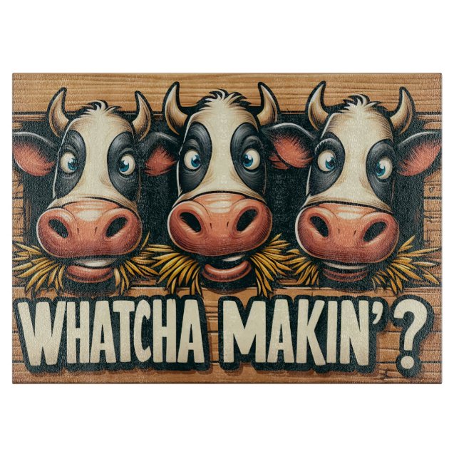 Planche À Découper Whatcha Makin Cows Cutting Board (Devant)