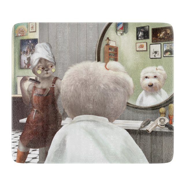 Planche À Découper Whimsical Pet Barber Shop (Devant)
