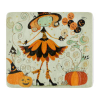 whimsical/sorcière/citrouille/chute