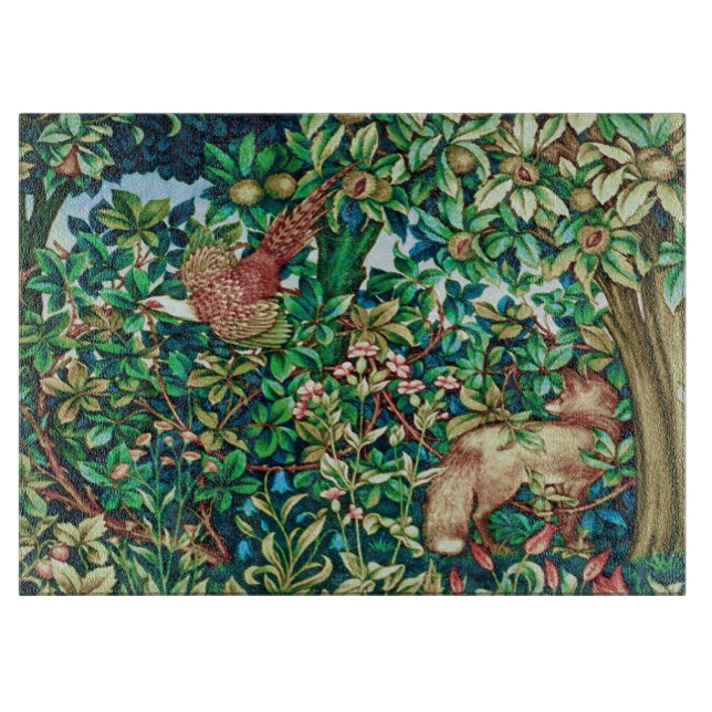 Planche À Découper William Morris Fox et Pheasestry Imprimer (Devant)