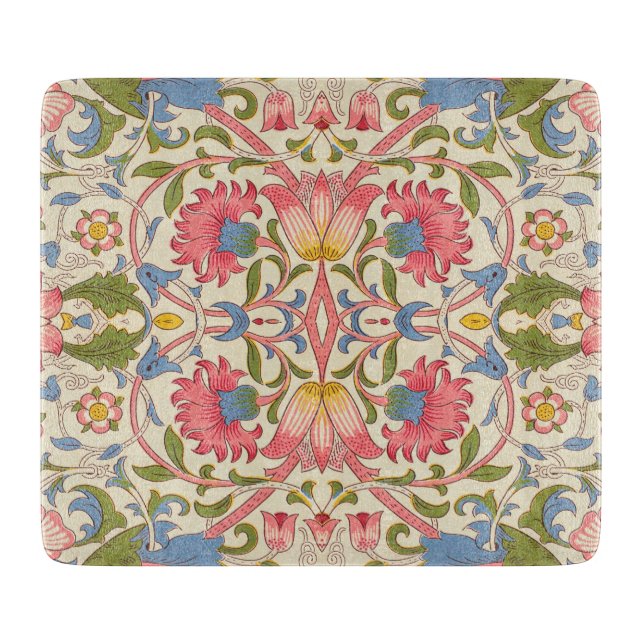 Planche À Découper William Morris Lodden Motif Floral Pastel  (Devant)