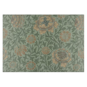 Planche À Découper William Morris motif floral Grafton vert sauge