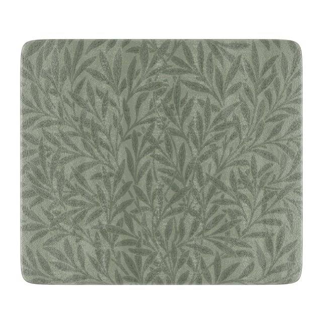 Planche À Découper William Morris Motif Saule Antique Vert Sauge (Devant)