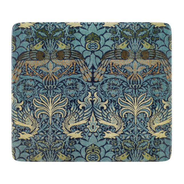 Planche À Découper William Morris Paon et Dragon Tissé (Devant)