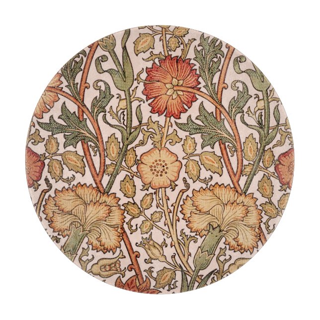 Planche À Découper William Morris Rose Flower Fond d'écran Motif (Devant)