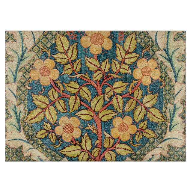 Planche À Découper William Morris Rose Wreath  (Devant)
