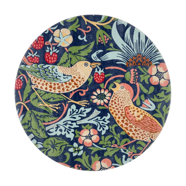 Planche à découper William Morris Strawberry Thief (Devant)