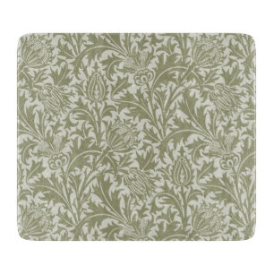 Planche À Découper William Morris Thistle Sage Green Motif