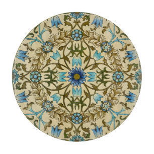 Planche À Découper William Morris Vintage Blue Motif Sans Couture