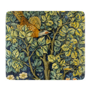 Planche À Découper William Morris Vintage Faisan Écureuil Fleur