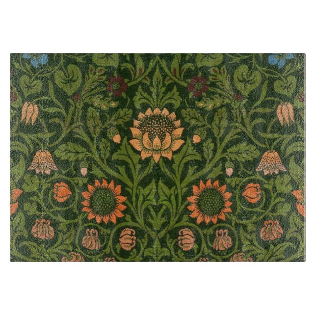 Planche À Découper William Morris Violet et Columbine Art Rug (Devant)
