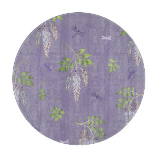 Planche À Découper Wisteria, ferns, & Dragonflies