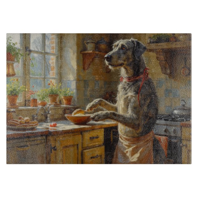 Planche À Découper Wolfhound Cooking in Kitchen (Devant)