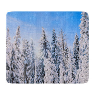 Planche À Découper Wonderland Pine Trees en Neige