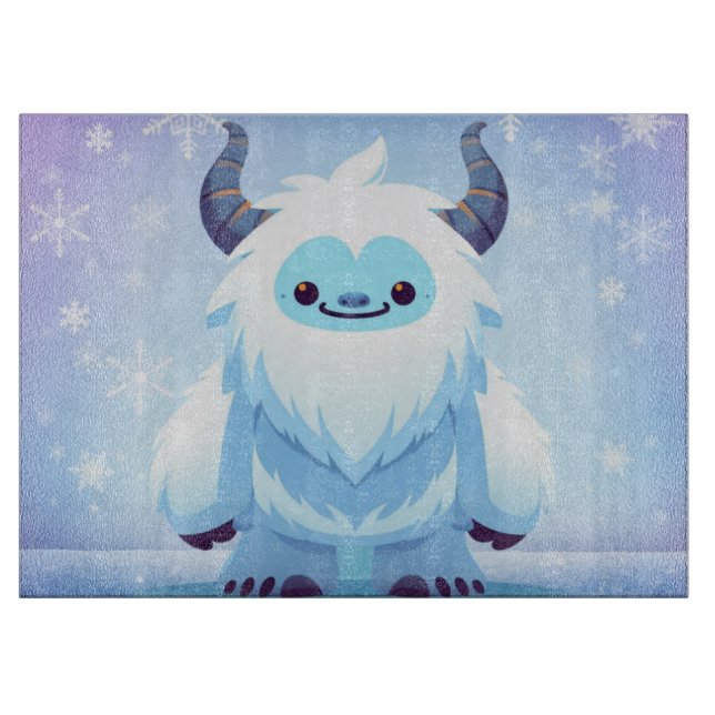 Planche À Découper Yéti de Noël/hiver mignon (Devant)