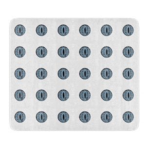 Planche À Découper Yeux à points bleu d'Halloween