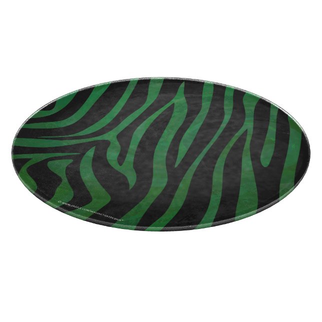 Planche À Découper Zebra Black et Green Print (Coin)