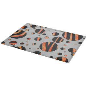 Planche À Découper Zebra Pois noirs et orange