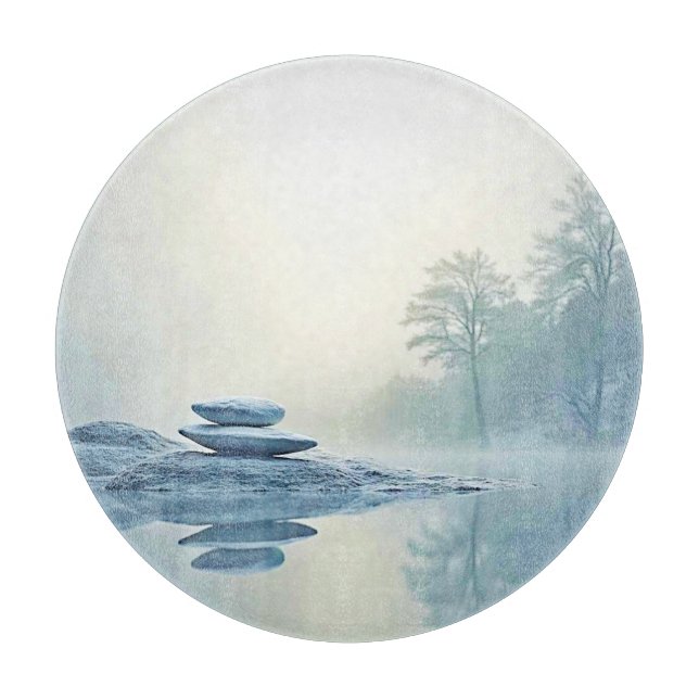 Planche À Découper Zen d'hiver : Bilan du lac Foggy (Devant)