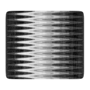 Planche À Découper Zig Zag noir blanc gris Motif