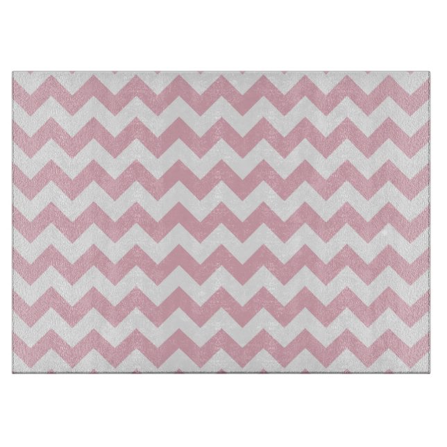Planche À Découper Zigzag rose, Chevron rose, Motif géométrique (Devant)