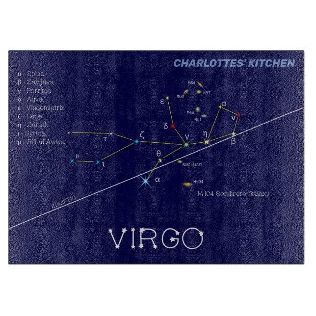 Planche À Découper Zodiac Constellation Virgo (Devant)