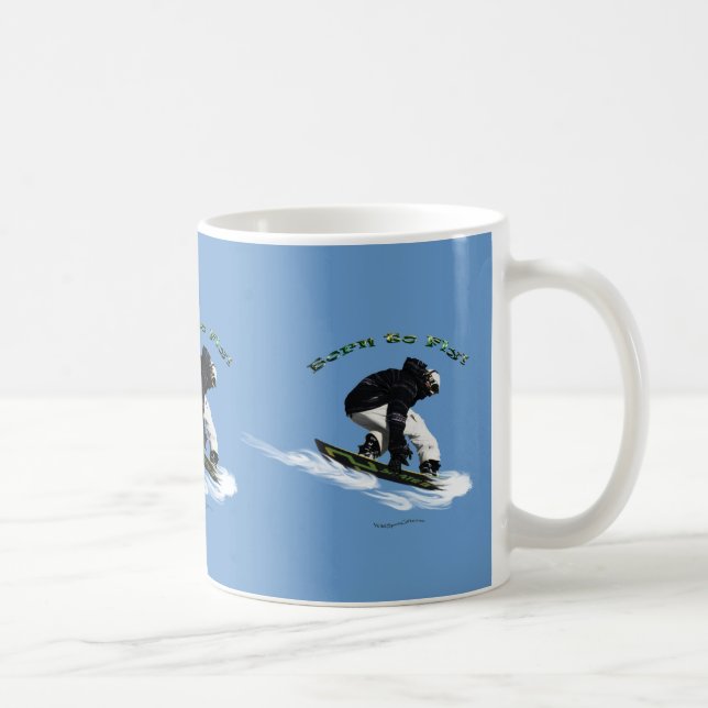 Planche à neige cool Sports d'hiver Boire Mug (Droite)