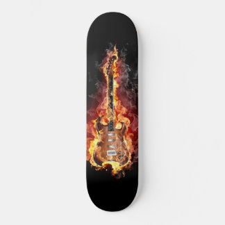 planche à roulette guitare en feu