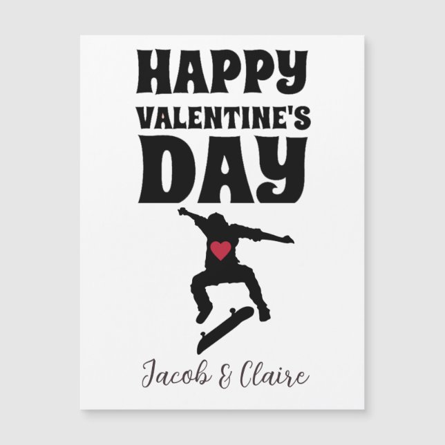 planche à roulettes, Joyeuse Saint-Valentin nom pe (Devant)