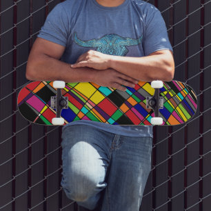 Planche à skateboard multicolore