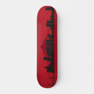 Planche à skateboard - Portland Skyline - Rouge