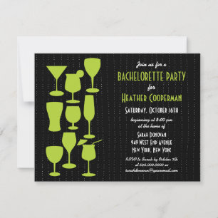 Planche Cocktails Bachelorette Fête Invitation