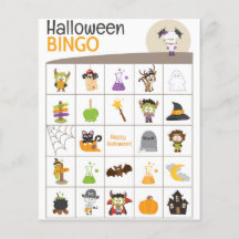 Planche de BINGO Halloween Fille Momie Adorable !