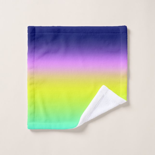 Planche de couleurs d'été Ombre violet jaune vert  (Gant de toilette)