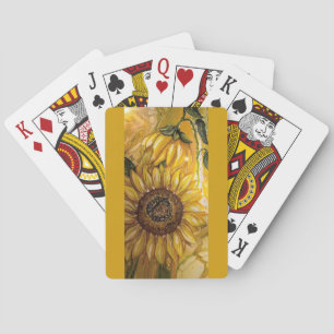 Planche de Peinture de tournesol de cartes de jeu