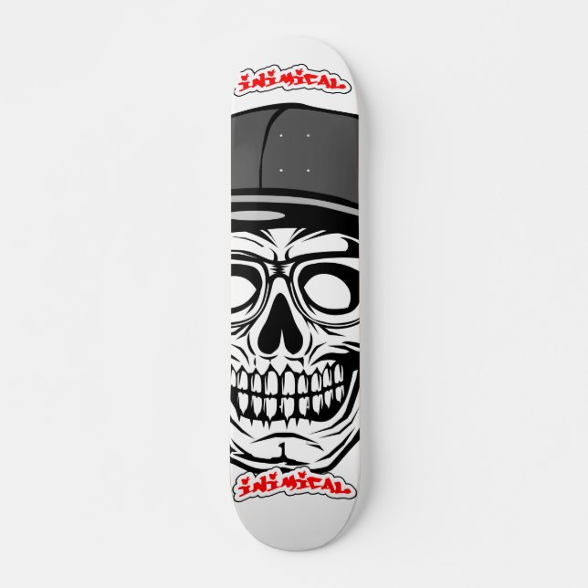 Planche de skateboard à grosse tête de mort Inimic (Devant)