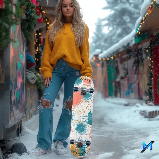 Planche de skateboard Abstraite  Burst Motif (Créateur téléchargé)